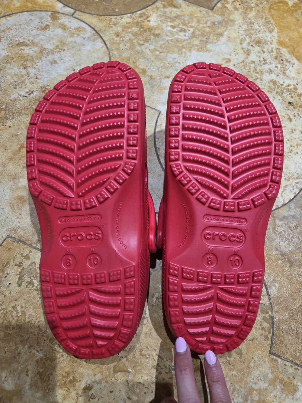 Red Crocs Size Men 8 Women 10 Shoes - Lightweight Comfort